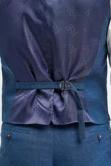 Miami - Gilet de mariage bleu pour homme