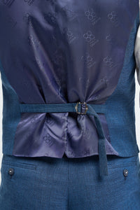 Miami - Gilet de mariage bleu pour homme