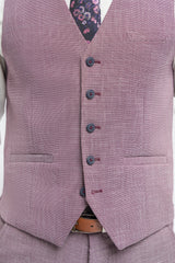 Miami - Gilet d'été rose slim fit pour homme