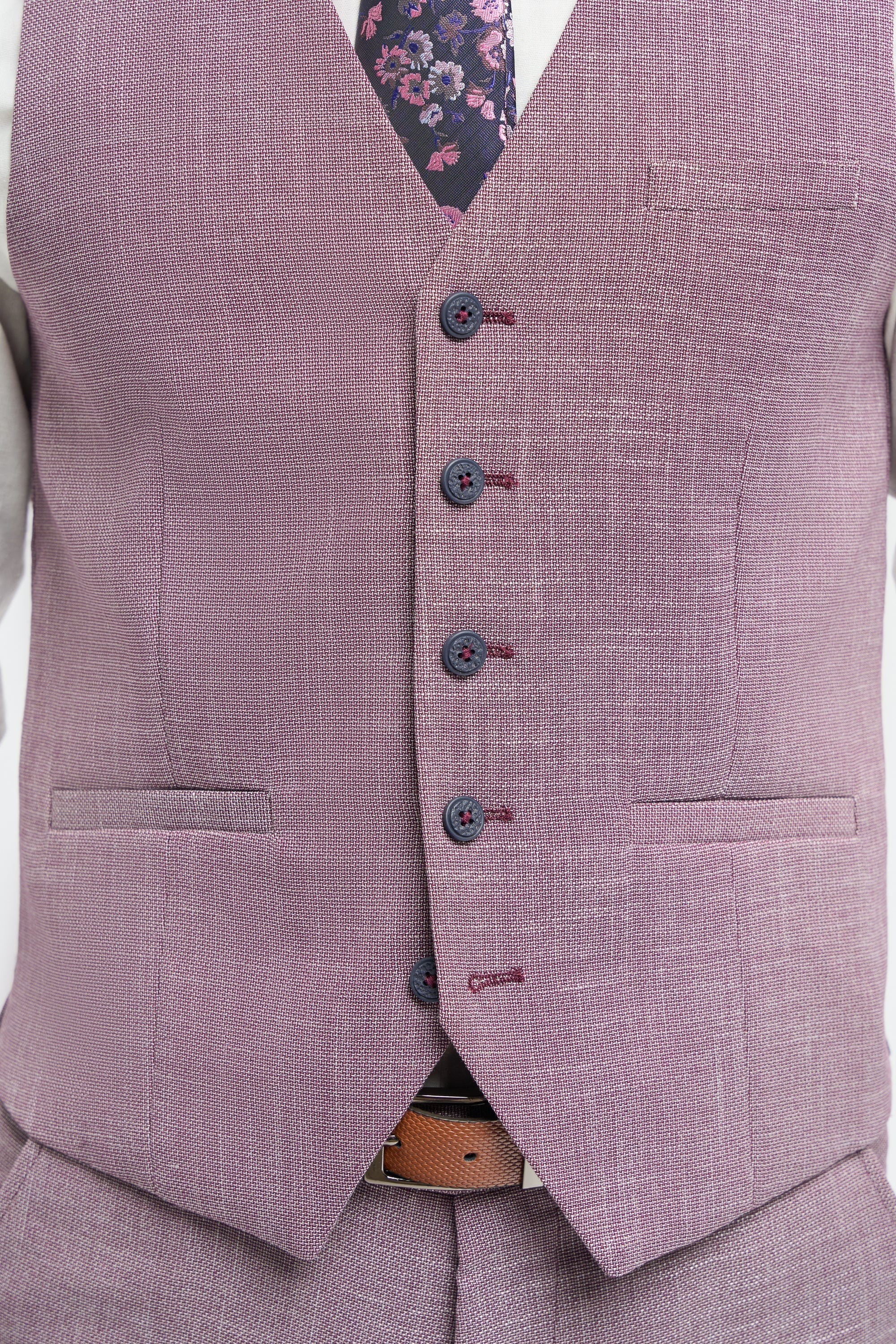 Miami - Gilet d'été rose slim fit pour homme