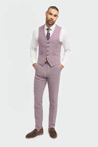 Miami - Gilet d'été rose slim fit pour homme