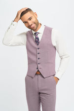 Miami - Gilet d'été rose slim fit pour homme