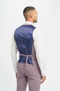 Miami - Gilet d'été rose slim fit pour homme
