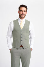 Miami - Gilet d'été vert sauge pour homme