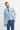 Costume de mariage d'été bleu ciel en lin pour homme avec pantalon bleu marine