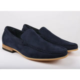 Men's Slip On Navy Lightweight Suede Loafers