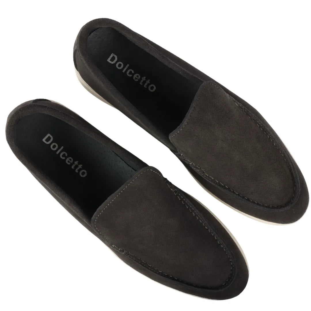 Men's Suede Black Slip On Comfort Fit Loafers