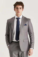 Blazer gris Edward pour homme, coupe ajustée
