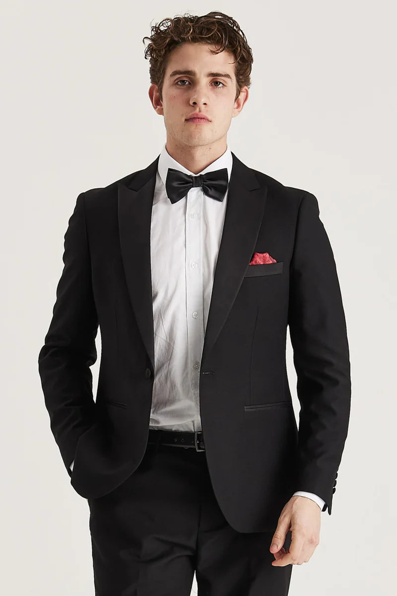 Harry - Blazer de smoking noir croisé pour homme