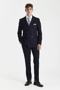 Regent - Costume croisé deux pièces bleu marine pour homme