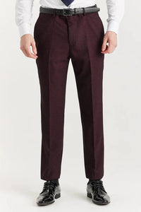 Pantalon à carreaux bordeaux pour homme Regent