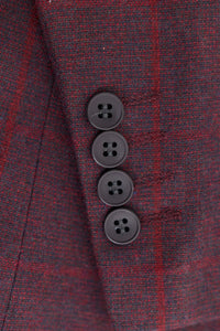 Costume trois pièces pour homme en tweed de laine à carreaux prune, style Gatsby des années 1920