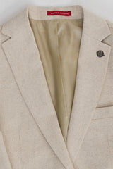 Costume de mariage d'été 3 pièces en lin beige pour homme TP-21