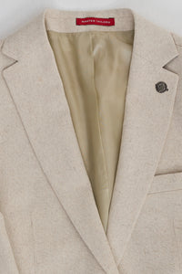 Costume de mariage d'été 3 pièces en lin beige pour homme TP-21