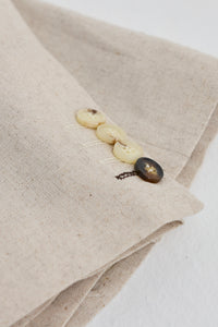 Costume de mariage d'été 3 pièces en lin beige pour homme TP-21