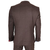 TP-50 - Costume trois pièces marron à carreaux Prince de Galles pour homme