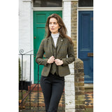 TPSTZ71 - Blazer en tweed vert olive pour femme