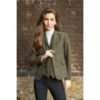 TPSTZ71 - Blazer en tweed vert olive pour femme