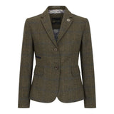 TPSTZ71 - Blazer en tweed vert olive pour femme
