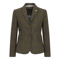 TPSTZ71 - Blazer en tweed vert olive pour femme