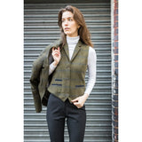 TPSTZ71 - Gilet en tweed vert olive pour femme