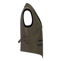 TPSTZ71 - Gilet en tweed vert olive pour femme