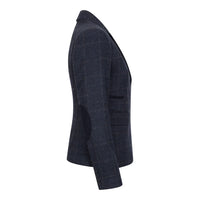 TPSTZ72 - Blazer en tweed bleu marine pour femme