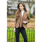 TPSTZ73 - Gilet en tweed marron chêne pour femme