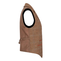TPSTZ73 - Gilet en tweed marron chêne pour femme