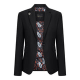 TPW-13 - Ensemble trois pièces noir uni pour femme