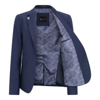 TPW-14 - Ensemble trois pièces bleu marine uni pour femme