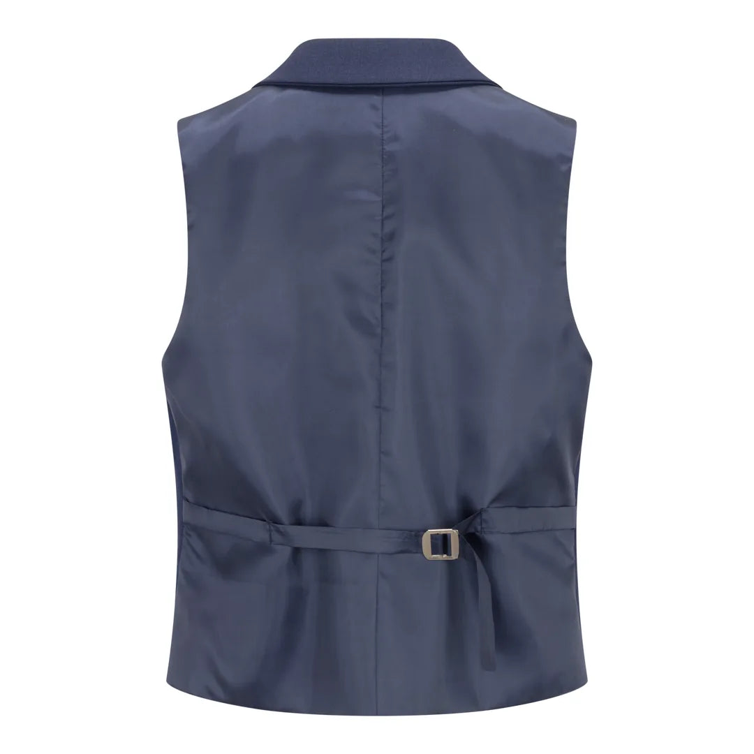 TPW-14 - Ensemble trois pièces bleu marine uni pour femme