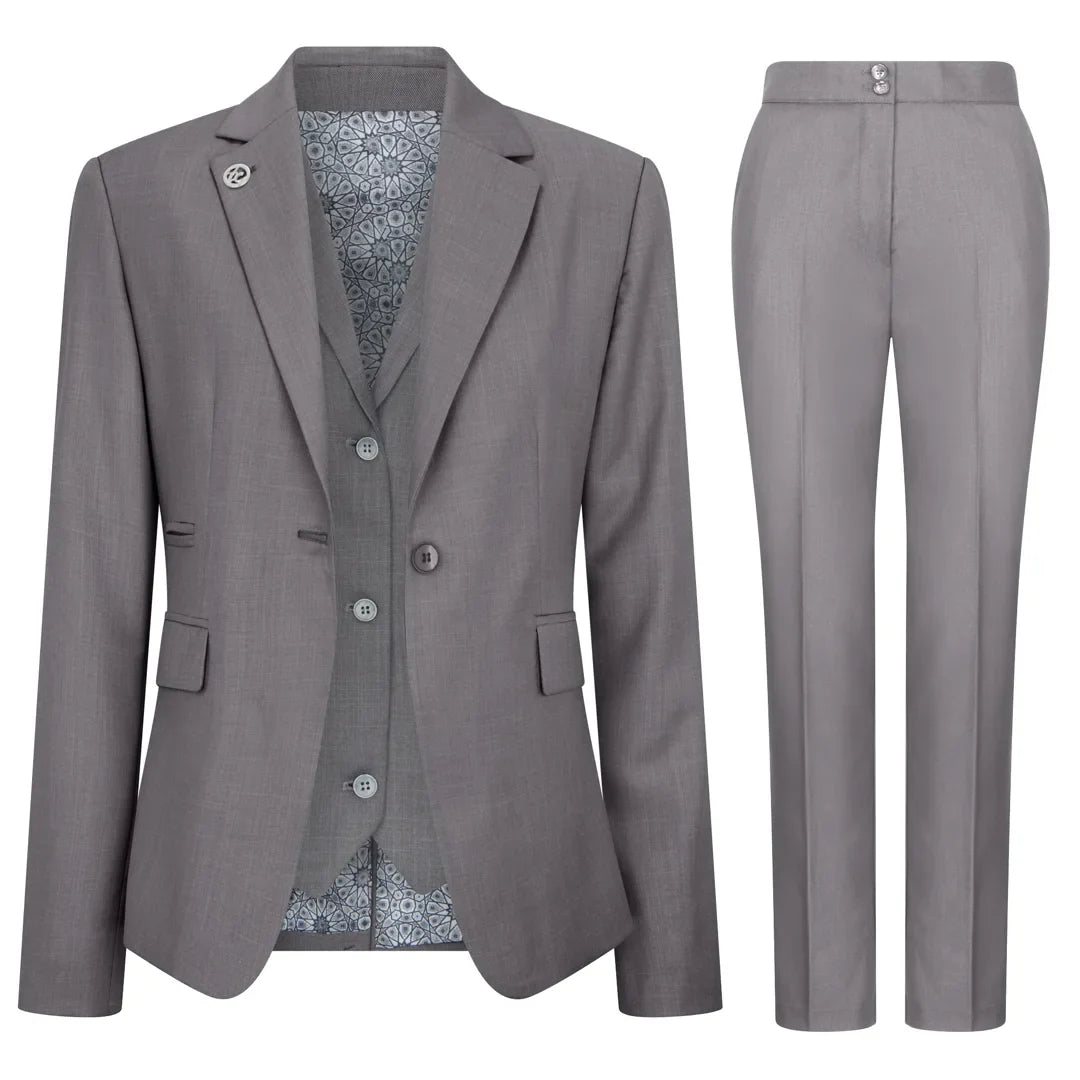 TPW-15 - Ensemble 3 pièces gris uni pour femme