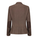 TPW50 - Ensemble trois pièces marron à carreaux Prince de Galles pour femme