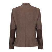 TPW50 - Ensemble trois pièces marron à carreaux Prince de Galles pour femme