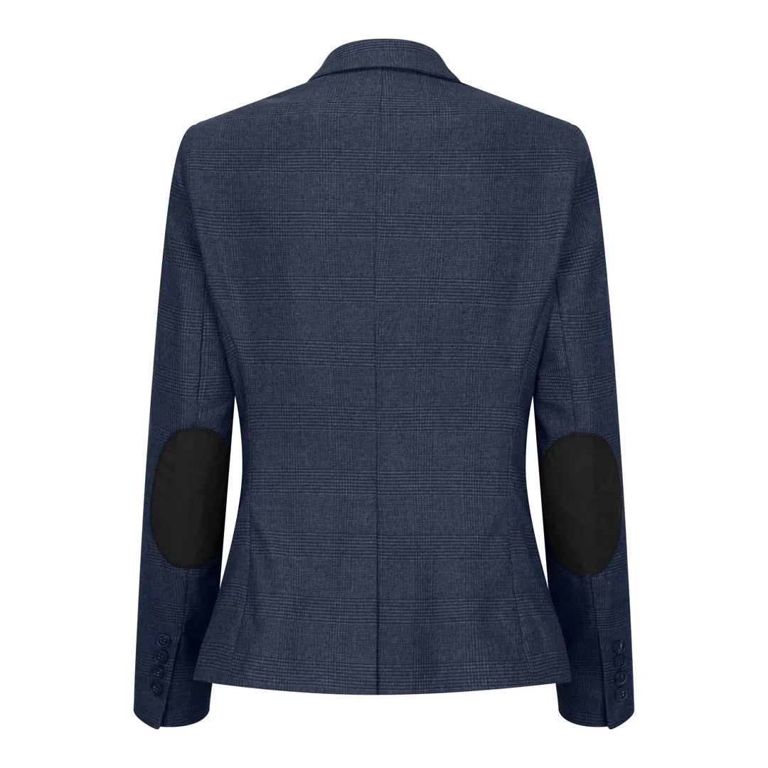 TPW52 - Ensemble trois pièces à carreaux Prince de Galles bleu marine pour femme