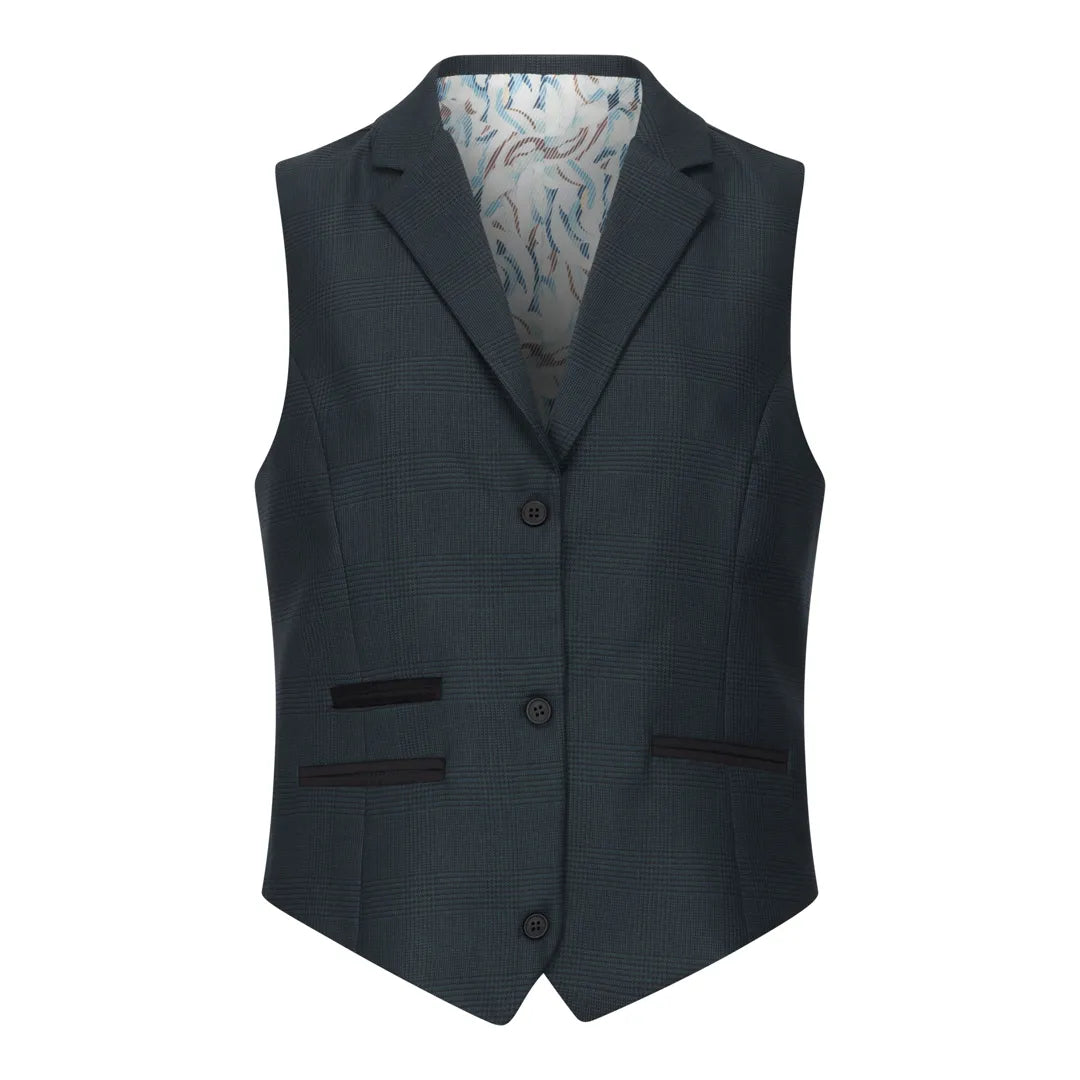 TPW53 - Ensemble trois pièces vert à carreaux Prince de Galles pour femme