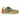 Baskets Aglae 02 pour homme, en cuir vert et beige.