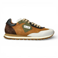 Baskets Aglae 02 pour homme, en cuir blanc et beige.