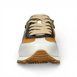Baskets Aglae 02 pour homme, en cuir blanc et beige.