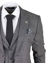Men's Grey Glen Check 3 Piece Suit