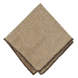 Camel Beige Oak Tweed Tie Hankie Handkerchief 2"