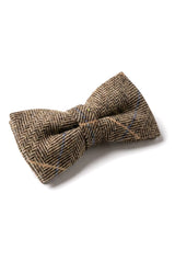 Nœud papillon Albert pour homme en tweed à chevrons marron