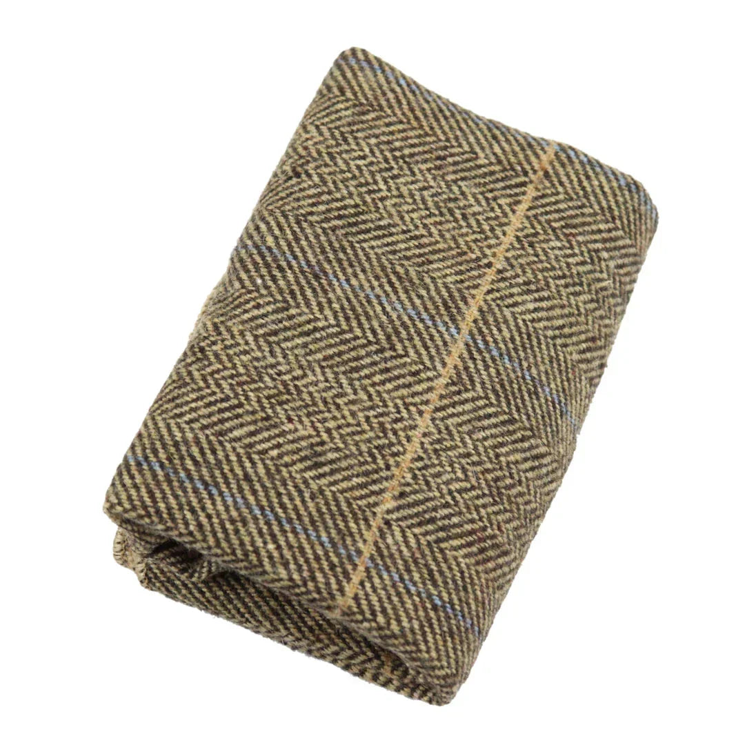 Nœud papillon Albert pour homme en tweed à chevrons marron