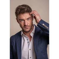 Alvari - Men's Navy Linen Summer Blazer