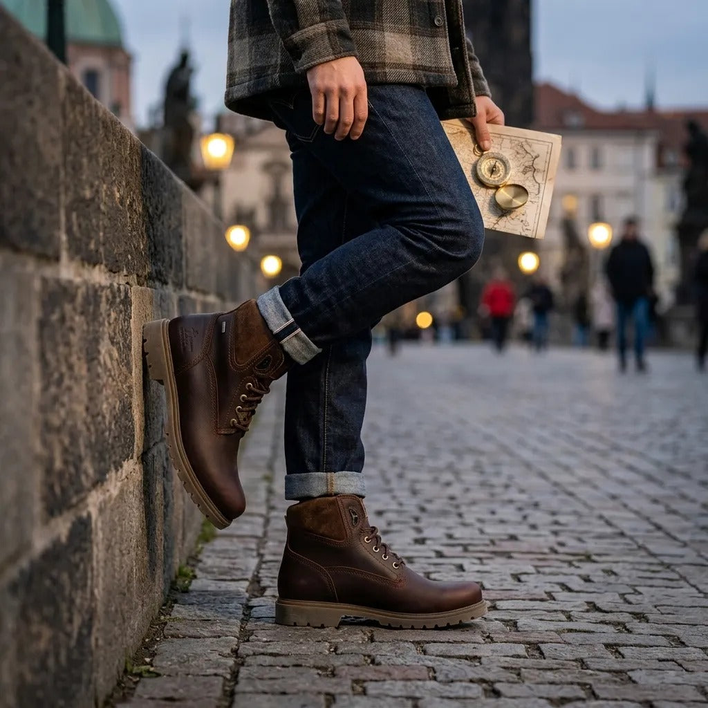 Amur GTX C10 - Bottines en cuir marron imperméables pour hommes