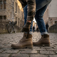 Amur GTX C32 - Bottines en cuir imperméable kaki pour homme
