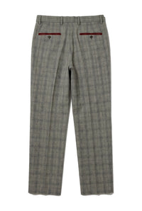 Pantalon à carreaux gris pour homme Andrew