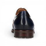 Antonin 01 - Chaussures Oxford en cuir bleu et marron pour hommes