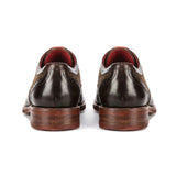 Arlo - Chaussures brogues en tweed et cuir marron pour hommes